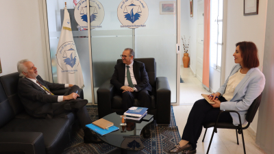 الأستاذ ميشال لوبيشو " Michel Le Pichoux"، ممثل مكتب اليونيسف بتونس في زيارة عمل للمعهد العربي لحقوق الإنسان.